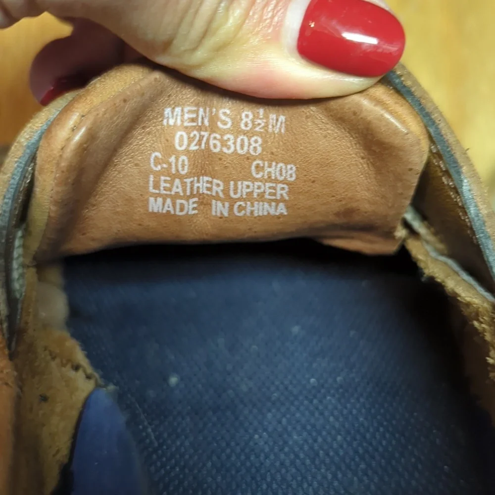 Sperry Men's Tan Leather Boat Shoes Size 8.5